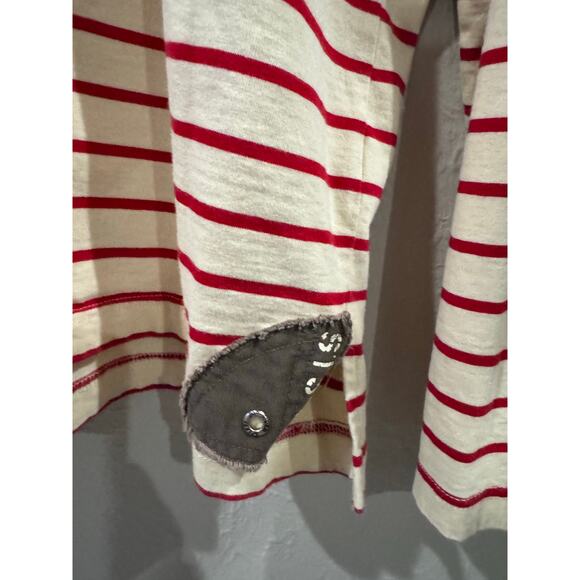 Sperry Top-Sider Red Cream Stripe Boaters Shirt Size XL - Picture 3 of 4